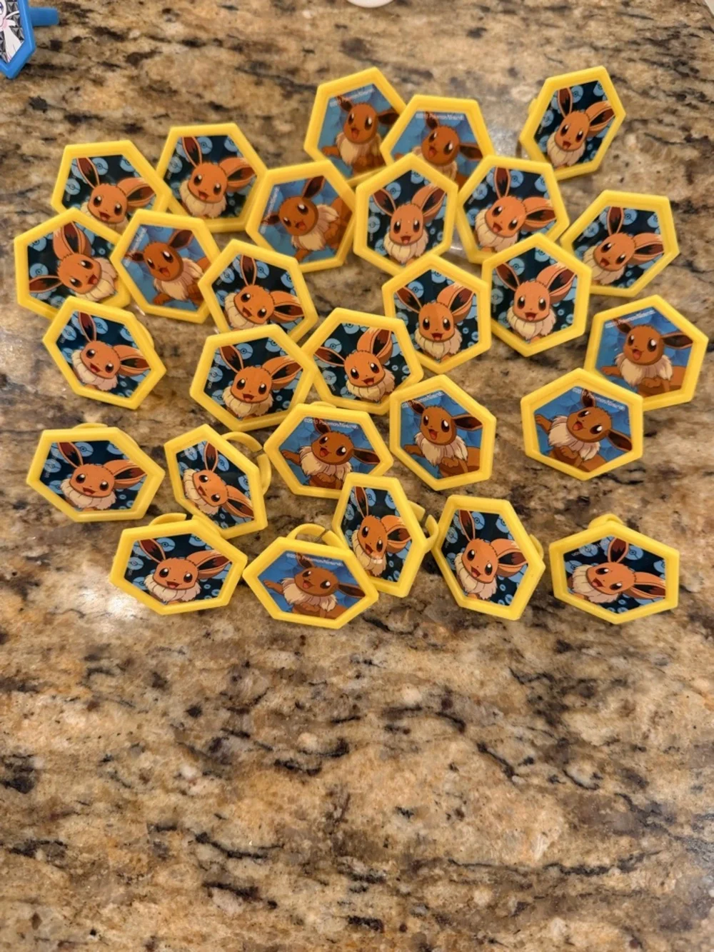 93 Brand New Pokemon Rings for Cupcakes/Baking/Favors- Pikachu, Mew, Eevee, Meow